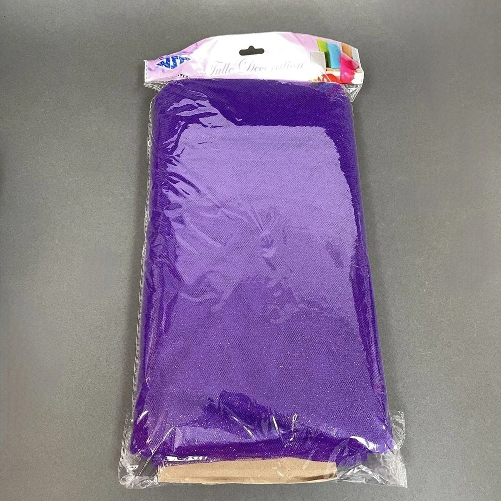Natural Star Inc. NST Glittery Purple Organza‎ Tulle Decoration 54